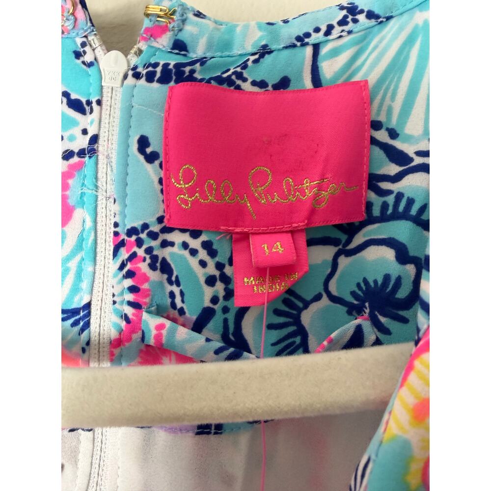 Lilly Pulitzer Blue Maxi Dress Beach Vacation Tropical Nautical - Picture 6 of 16